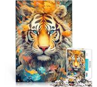 Puzzle da 1000 pezzi per adulti puzzle animale tigre puzzle difficile migliora la memoria per e adolescente età 14 anni e oltre 26 x 38 cm