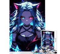 Puzzle da 1000 pezzi per adulti puzzle anime gatto e ragazza giocattolo educativo regalo per donne e uomini gioco impossibile collezione di artisti belle arti dimensioni 50x75cm