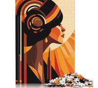 Puzzle da 1000 pezzi per adulti, puzzle Art Déco Woman per adulti, puzzle di cartone difficili e impegnativi, 38x26 cm/1000 pezzi
