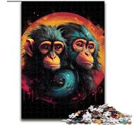 Puzzle da 1000 pezzi per adulti, puzzle Art Monkey per adolescenti, serata di giochi in famiglia, idea regalo stimolante per la mente (dimensioni: 50x75cm)