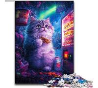 Puzzle da 1000 pezzi per adulti, puzzle artistici con gatti, 50x75cm, per amanti dei viaggi e coppie, giocattolo stimolante