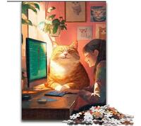 Puzzle da 1000 pezzi per adulti, puzzle artistici con gatti, per Natale, Halloween, festa della mamma, Capodanno, Pasqua, regalo (dimensioni 26x38cm)