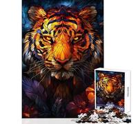 Puzzle da 1000 pezzi per adulti puzzle astratto con tigre gioco impossibile da completare ottimo regalo per chi ama giocare e migliorare la memoria (38x52cm)