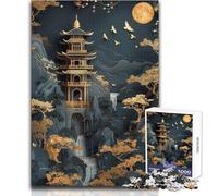 Puzzle da 1000 pezzi per adulti, puzzle astratto Fuji Bonsai Tree, sfida difficile, giochi educativi, ottimo regalo per i giochi (dimensioni 38x52cm)
