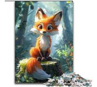 Puzzle da 1000 pezzi per adulti, puzzle Baby Fox in cartone, familiari e amici, sfida rompicapo 1000 pezzi(26x38cm)