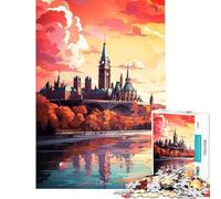 Puzzle da 1000 pezzi per adulti puzzle "Benvenuti a Ottawa" giocattoli educativi giochi pratici analisi e logica regalo divertente (dimensioni 38x26cm)
