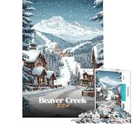 Puzzle da 1000 pezzi per adulti puzzle "Beverly Wonderland" di Beaver Cr ioco fai-da-te antistress divertente attività da fare a casa (dimensioni 38x52cm)
