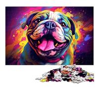 Puzzle da 1000 pezzi per adulti puzzle Bulldog gentile per bambini puzzle in legno gioco educativo per adulti 1000 pezzi (75x50 cm)