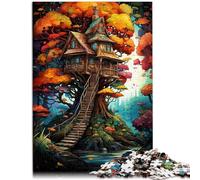 Puzzle da 1000 pezzi per adulti puzzle casa sull'albero boschi puzzle educativo gioco di famiglia un'opera d'arte 38 x 52 cm per adolescenti dai 14 anni in su