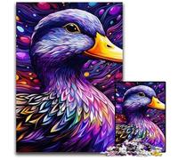 Puzzle da 1000 pezzi per adulti, puzzle colorati a forma di anatra viola per adulti, gioco rompicapo per adolescenti, regalo perfetto per le vacanze, 50x75CM/19,68x29,52 pollici