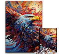 Puzzle da 1000 pezzi per adulti, puzzle colorati a forma di aquila, gioco rompicapo per adolescenti, regalo perfetto per le feste, 26X38CM/10,23x14,96 pollici.