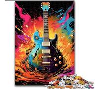 Puzzle da 1000 pezzi per adulti, puzzle colorati a forma di chitarra, dimensioni 50x75cm, regalo per uomini e donne, per tutti i giorni e per occasioni speciali.