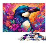 Puzzle da 1000 pezzi per adulti, puzzle colorati a forma di pinguino, attività divertenti da fare a casa, regalo di compleanno, regali da viaggio 50x75CM/19,68x29,52 pollici