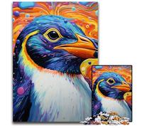 Puzzle da 1000 pezzi per adulti, puzzle colorati a forma di pinguino, gioco per adulti, regalo per famiglie, gioco interattivo, sfida per la mente, regalo 26X38CM/10,23x14,96 pollici