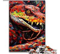 Puzzle da 1000 pezzi per adulti, puzzle colorati a forma di serpente, dimensioni 50x75cm, gioco interattivo per famiglie, regalo artigianale con opere d'arte colorate.