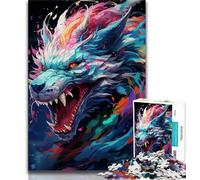 Puzzle da 1000 pezzi per adulti,puzzle colorati con graffiti e draghi volanti per adolescenti,attività divertenti per la casa,giocattoli per i giorni di pioggia,regali di compleanno (38x26cm)