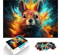 Puzzle da 1000 pezzi per adulti, puzzle colorati e carini a forma di scoiattolo, regali difficili da completare ma divertenti e umoristici 26 x 38 cm