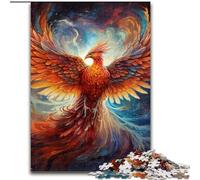 Puzzle da 1000 pezzi per adulti, puzzle colorati raffiguranti fenice, dimensioni 50x75cm, gioco di sfida mentale per adolescenti e interazione familiare.