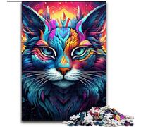 Puzzle da 1000 pezzi per adulti, puzzle colorati raffiguranti linci, 1000 pezzi per adulti, regalo perfetto per le feste, giocattolo educativo (dimensioni 50x75cm)