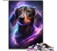Puzzle da 1000 pezzi per adulti, puzzle colorato a forma di bassotto in legno, regalo perfetto per compleanni, feste e decorazioni per la casa, 1000 pezzi(50x75cm)