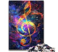 Puzzle da 1000 pezzi per adulti, puzzle colorato con note musicali per adolescenti, regalo di compleanno, regali, arte murale per età 14 anni in su (38x26cm)