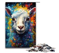 Puzzle da 1000 pezzi per adulti puzzle colorato con pecorelle carine gioco pratico decorazioni e regali unici per la casa 75x50 cm