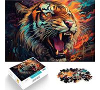 Puzzle da 1000 pezzi per adulti, puzzle colorato con tigre, giochi educativi, sfida per l'intelligenza cerebrale, giocattolo avvincente per adolescenti dai 14 anni in su, 26 x 38 cm