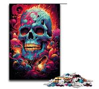 Puzzle da 1000 pezzi per adulti puzzle colorato psichedelico con teschio pirata decorazione da parete adatta per la decorazione del desktop 75x50 cm