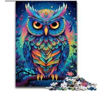 Puzzle da 1000 pezzi per adulti, puzzle colorato raffigurante un gufo, ideale per gli innamorati, Capodanno e San Valentino (dimensioni: 26x38cm)