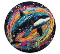 Puzzle da 1000 pezzi per adulti, puzzle colorato raffigurante una balena blu, regalo perfetto per la festa della mamma, compleanni e Natale (67,5x67,5 cm).