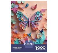 Puzzle Da 1000 Pezzi Per Adulti Puzzle Colorful Paper Butterflies Decorations Puzzle Per Adulti Giocattoli Antistress Regali Per Donne Attività Divertenti A Casa 52x38cm/1000pcs