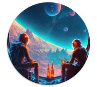 Puzzle da 1000 pezzi per adulti, puzzle con astronauti durante la pausa birra, rompicapo ad alta difficoltà per adolescenti (dimensioni 67,5x67,5 cm)