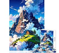 Puzzle da 1000 pezzi per adulti puzzle con baita di montagna tra le nuvole decorazione per la casa giocattoli regalo di compleanno gioco impossibile ogni pezzo è unico - dimensioni 38x52cm