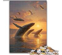 Puzzle da 1000 pezzi per adulti, puzzle con balena misteriosa per adolescenti, giochi educativi per famiglie, regalo per la decorazione della casa dimensioni 50x75cm