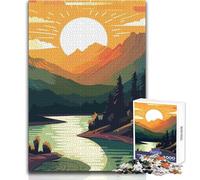Puzzle da 1000 pezzi per adulti, puzzle con bellissime montagne e valle, giocattoli, giochi educativi per il divertimento in famiglia, opera d'arte, regalo, dimensioni 50x75cm