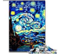 Puzzle da 1000 pezzi per adulti, puzzle con castello nel cielo notturno, gioco interattivo per famiglie, decorazioni fai da te per la casa, sfida per il cervello, regalo 50X75cm