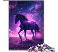 Puzzle da 1000 pezzi per adulti,puzzle con cavallo viola da sogno,realizzato in cartone,gioco interattivo per famiglie,decorazione fai da te per la casa,stimolante rompicapo regalo,1000 pezzi(26x38cm)