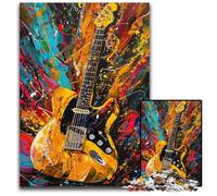 Puzzle da 1000 pezzi per adulti, puzzle con chitarra e pittura a olio, giocattoli educativi per l'apprendimento, ideali come regali per tutta la famiglia dai 14 anni in su, 50x75cm