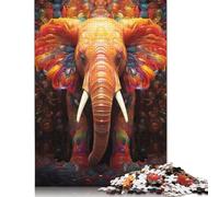 Puzzle da 1000 pezzi per adulti | Puzzle con elefante nei colori dell'arcobaleno | Puzzle da 1000 pezzi, giochi educativi, decorazioni per la casa, puzzle da 1000 pezzi (75x50 cm)