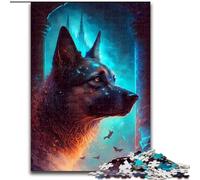Puzzle da 1000 pezzi per adulti, puzzle con favola sul cane pastore tedesco, adolescenti, coppie e amici per compleanni e Natale (dimensioni: 26x38cm)