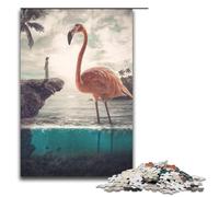 Puzzle da 1000 pezzi per adulti puzzle con fenicotteri curiosi gioco impegnativo un'opera d'arte adatta per adolescenti dai 14 anni in su 1000 pezzi (75x50 cm)