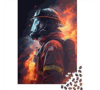 Puzzle da 1000 pezzi per adulti, puzzle con fiamme dei pompieri e puzzle in legno per adulti, decorazioni per la casa, regali per le feste, 1000 pezzi (75x50 cm)