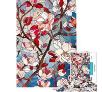 Puzzle da 1000 pezzi per adulti puzzle con fiori di ciliegio primaverili gioco antistress migliora la memoria regalo di Natale o compleanno (dimensioni 50x75cm)