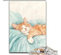 Puzzle da 1000 pezzi per adulti, puzzle con gatto addormentato, 50x75cm, gioco per adulti, regalo per famiglie, gioco interattivo, sfida per il cervello