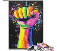 Puzzle da 1000 pezzi per adulti, puzzle con gesto del pugno in cartone, rompicapo stimolante per adolescenti, perfetto come decorazione per la casa o come regalo, dimensioni 26X38cm