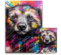Puzzle da 1000 pezzi per adulti, puzzle con graffiti a forma di cavallo, per adulti, attività divertenti da fare a casa, regalo di compleanno, regali da viaggio 50x75CM/19,68x29,52 pollici