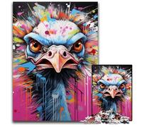Puzzle da 1000 pezzi per adulti, puzzle con graffiti di struzzo, gioco per adulti, regalo per famiglie, gioco interattivo, sfida mentale, 50x75CM/19,68x29,52 pollici