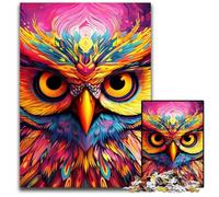 Puzzle da 1000 pezzi per adulti, puzzle con gufo rosa, perfetti per Halloween, Natale, regalo di compleanno, 26X38CM/10,23x14,96 pollici.