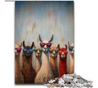 Puzzle da 1000 pezzi per adulti, puzzle con l'arte dell'alpaca, gioco rompicapo da 1000 pezzi per adolescenti, regalo perfetto per una serata di giochi in famiglia (dimensioni 26x38cm)