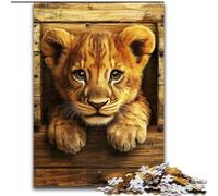 Puzzle da 1000 pezzi per adulti, puzzle con leone e fattoria, 1000 pezzi per adulti, regalo di Natale, Halloween, festa della mamma, Capodanno, Pasqua (dimensioni 26x38cm)